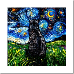 Gray Tabby Night Posters and Art